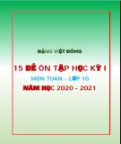 Tuyển chọn 15 đề ôn thi học kì 1 môn Toán lớp 10 năm 2021: Phần 2 - Đặng Việt Đông