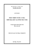 Tóm tắt luận văn Thạc sĩ kinh tế: Phát triển nuôi cá tra trên địa bàn tại tỉnh Trà Vinh