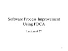 Lecture Software process improvement: Lesson 27 - Dr. Ghulam Ahmad Farrukh