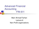 Advanced financial accounting - Lecture 6: Non-Profit organizations