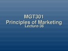 Principles of marketing: Lecture 36