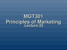 Principles of marketing: Lecture 33