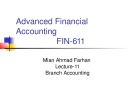 Advanced financial accounting - Lecture 11: Branch accounting