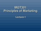 Principles of marketing: Lecture 1