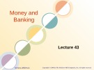 Money and Banking: Lecture 43