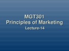 Principles of marketing: Lecture 14