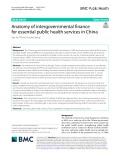 Anatomy of intergovernmental finance for essential public health services in China