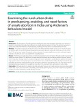 Examining the rural-urban divide in predisposing, enabling, and need factors of unsafe abortion in India using Andersen’s behavioral model