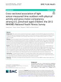 Cross-sectional association of light sensor-measured time outdoors with physical activity and gross motor competency among U.S. preschool-aged children: The 2012 NHANES National Youth Fitness Survey
