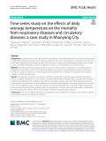 Time series study on the effects of daily average temperature on the mortality from respiratory diseases and circulatory diseases: A case study in Mianyang City