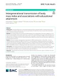 Intergenerational transmission of body mass index and associations with educational attainment
