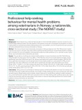 Professional help-seeking behaviour for mental health problems among veterinarians in Norway: A nationwide, cross-sectional study (The NORVET study)