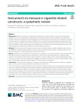 Instruments to measure e-cigarette related constructs: A systematic review