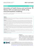 Association of health literacy and nutritional literacy with sun exposure in adults using structural equation modelling