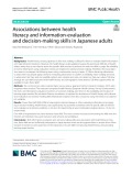 Associations between health literacy and information-evaluation and decision-making skills in Japanese adults