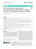 Effects of exposure to glyphosate on oxidative stress, inflammation, and lung function in maize farmers, Northern Thailand
