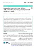 Association between sexual violence and unintended pregnancy among married women in Zambia