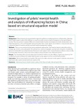 Investigation of pilots’ mental health and analysis of influencing factors in China: Based on structural equation model