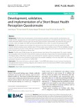 Development, validation, and implementation of a Short Breast Health Perception Questionnaire
