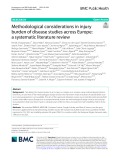 Methodological considerations in injury burden of disease studies across Europe: A systematic literature review