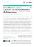 Gender differences in prevalence of hypertension among Indians across various age-groups: A report from multiple nationally representative samples