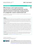 Effectiveness and implementation success of a co-produced physical activity referral scheme in Germany: Study protocol of a pragmatic cluster randomised trial