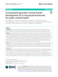 Conceptualising public mental health: Development of a conceptual framework for public mental health