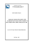 Luận văn Thạc sĩ Quản trị kinh doanh: Đánh giá thành tích nhân viên tại Hội sở Ngân hàng Nông nghiệp và phát triển nông thôn Tỉnh Quảng Trị
