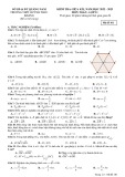 Đề kiểm tra giữa học kì 1 môn Toán lớp 11 năm 2022-2023 có đáp án - Trường THPT Huỳnh Thúc Kháng, Quảng Nam (Mã đề 101)