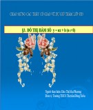 Bài giảng Đại số lớp 9 bài 3: Đồ thị hàm số ax + b (a # 0)