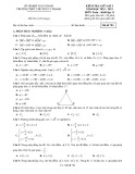 Đề kiểm tra giữa học kì 1 môn Toán lớp 11 năm 2022-2023 - Trường THPT chuyên Vị Thanh, Hậu Giang (Mã đề 701)