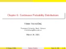 Lecture Business statistics - Chapter 6: Continuous probability distributions
