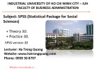 Lecture Statistical package for social sciences (SPSS) - Chapter 1: Classification of data, coding and data entry