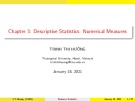 Lecture Business statistics - Chapter 3: Descriptive statistics - Numerical measures