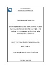 Luận văn Thạc sĩ Quản lý kinh tế: Quản lý nhà nước đối với các doanh nghiệp tư nhân trên địa bàn huyện Quế Sơn, tỉnh Quảng Nam