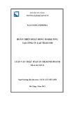Luận văn Thạc sĩ Quản trị kinh doanh: Hoàn thiện hoạt động marketing tại Công ty Lao Telecom