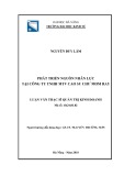 Luận văn Thạc sĩ Quản trị kinh doanh: Phát triển nguồn nhân lực tại Công ty TNHH MTV Cao su Chư Mom Ray