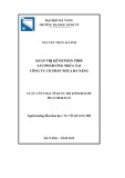 Luận văn Thạc sĩ Quản trị kinh doanh: Quản trị kênh phân phối sản phẩm ống nhựa tại Công ty cổ phần Nhựa Đà Nẵng