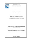 Luận văn Thạc sĩ Quản trị kinh doanh: Đào tạo nguồn nhân lực tại khách sạn Grand Tourane