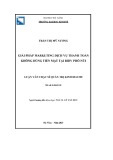 Luận văn Thạc sĩ Quản trị kinh doanh: Giải pháp marketing dịch vụ thanh toán không dùng tiền mặt tại BIDV chi nhánh Phố Núi