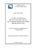 Luận văn Thạc sĩ Quản trị kinh doanh: Đo lường chất lượng dịch vụ khách sạn - Nghiên cứu đối với Khách sạn Sài Gòn Tourance thành phố Đà Nẵng