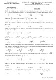 Đề thi KSCL môn Toán lớp 12 năm 2020-2021 có đáp án (Lần 3) - Sở GD&ĐT Bắc Ninh (Mã đề 101)