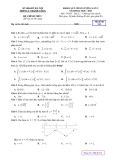 Đề thi KSCL môn Toán lớp 12 năm 2020-2021 có đáp án (Lần 2) - Trường THPT Lý Thánh Tông, Hà Nội (Mã đề 311)