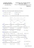 Đề thi KSCL môn Toán lớp 12 năm 2020-2021 có đáp án - Sở GD&ĐT Vĩnh Phúc (Mã đề 101)