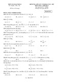 Đề kiểm tra giữa học kì 2 môn Toán lớp 12 năm 2021-20212 - Trường THPT số 3 Bảo Thắng (Mã đề 101)