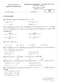 Đề kiểm tra giữa học kì 2 môn Toán lớp 12 năm 2021-2022 có đáp án - Trường THPT Đoàn Kết, Đồng Nai (Mã đề 155)