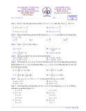 Đề thi học kì 2 môn Toán lớp 12 năm 2020-2021 có đáp án - Trường THPT Nguyễn Du, TP. Hồ Chí Minh (Mã đề 101)