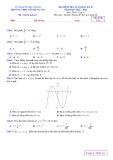 Đề kiểm tra cuối học kì 2 môn Toán lớp 12 năm 2021-2022 có đáp án - Sở GD&ĐT Bắc Giang (Mã đề 121)