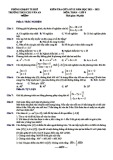 Đề thi giữa học kì 2 môn Toán lớp 9 năm 2021-2022 - Trường THCS Chu Văn An