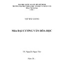 Tập bài giảng môn Đại cương Văn hóa học - TS. Nguyễn Ngọc Thơ